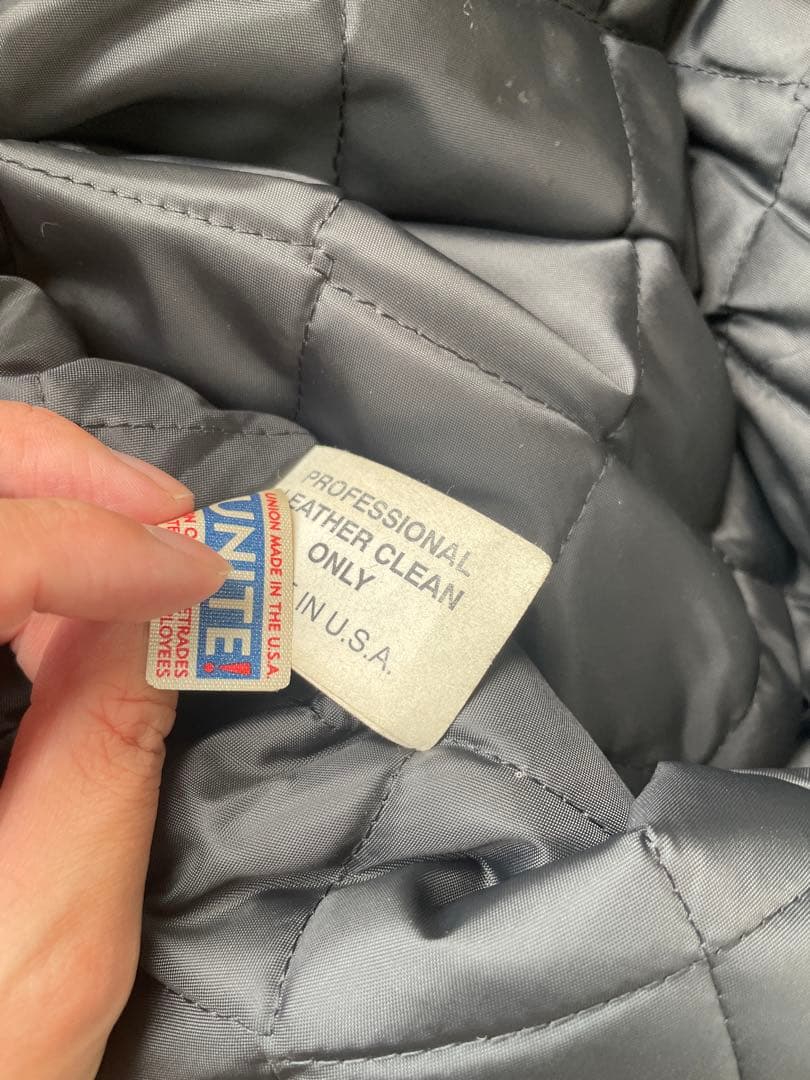 USA製AMERICAN SPIRITレザーバーシティジャケットLヴィンテージ