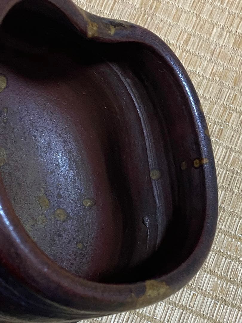 ♦江戸時代 古丹波 四方形 建水 茶道具 四方鉢 丹波焼 古美術品 骨董品