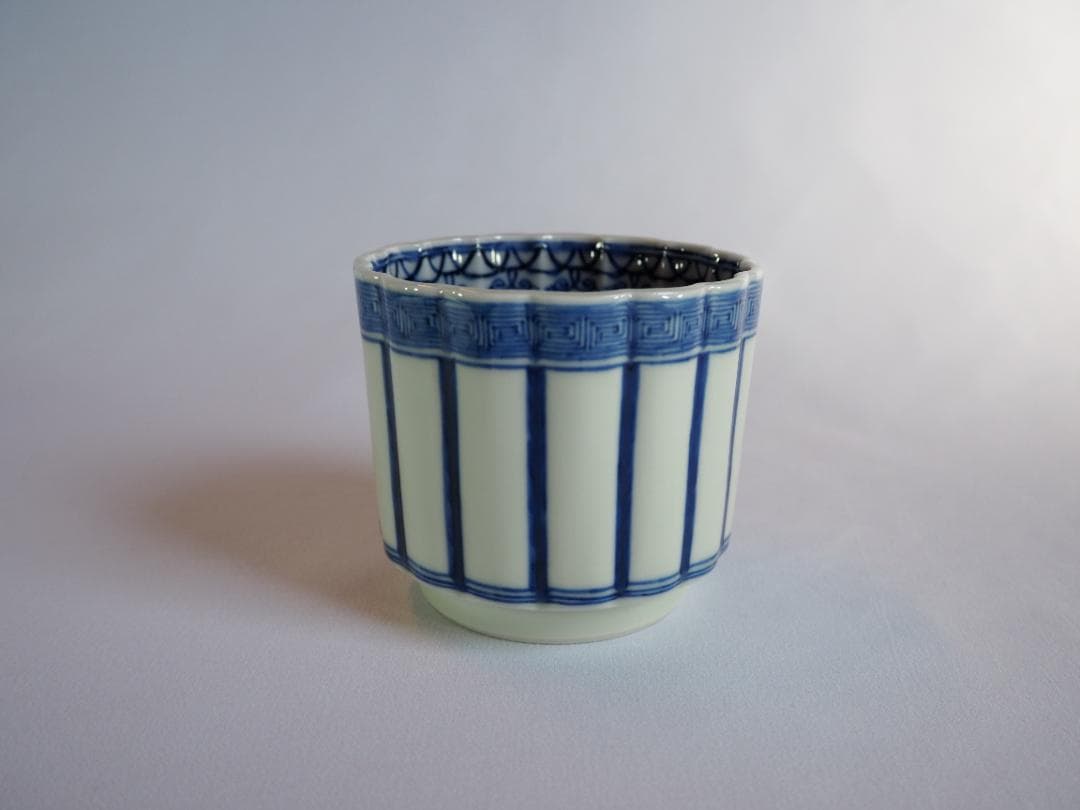 2代三浦竹泉造『染付桶川火入一対』（共箱）＊おまけ灰付き