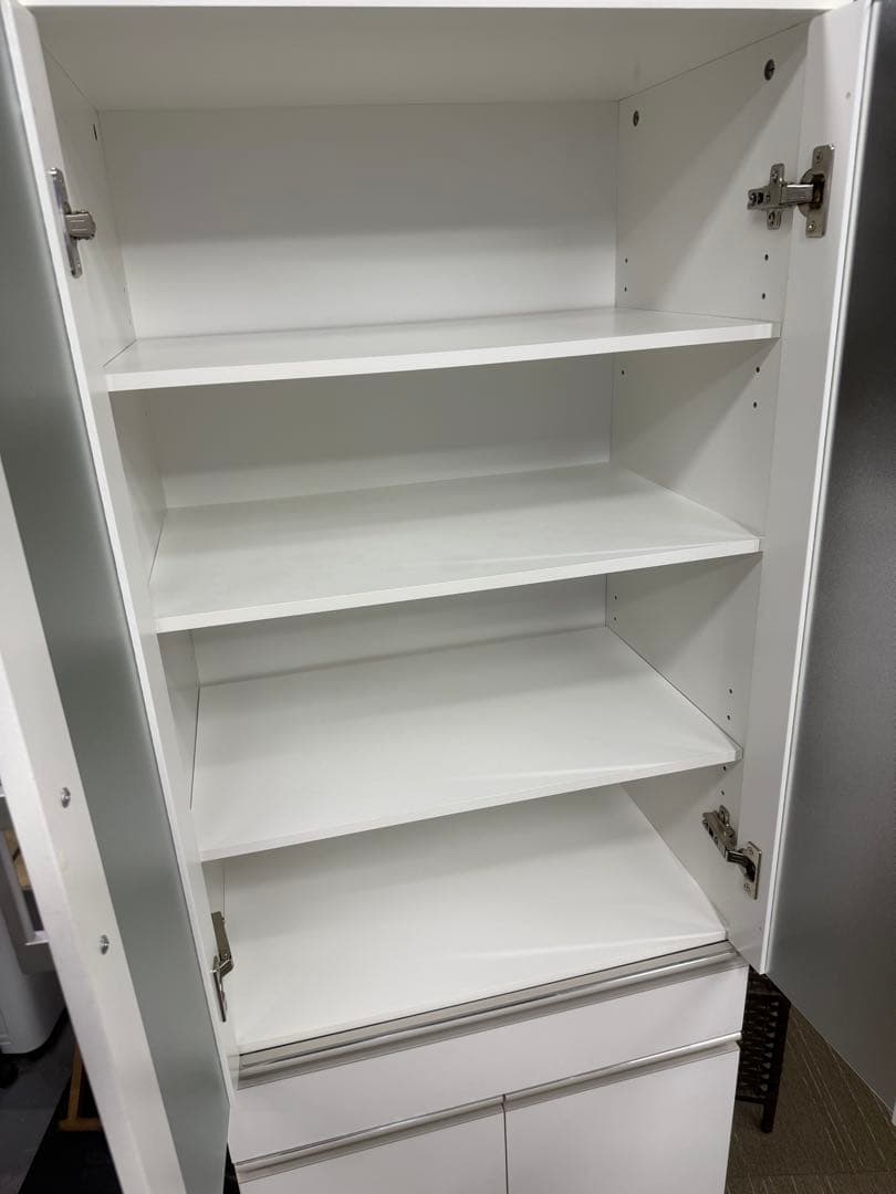 【完成品】【美品】ニトリ　キャビネット　フォルム　SK1860 WH 食器棚