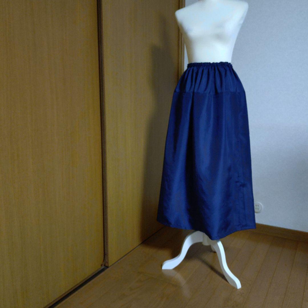 正絹留袖リメイク✤ゆったりロングワンピース✤フリル袖✤シルクのペチコート付