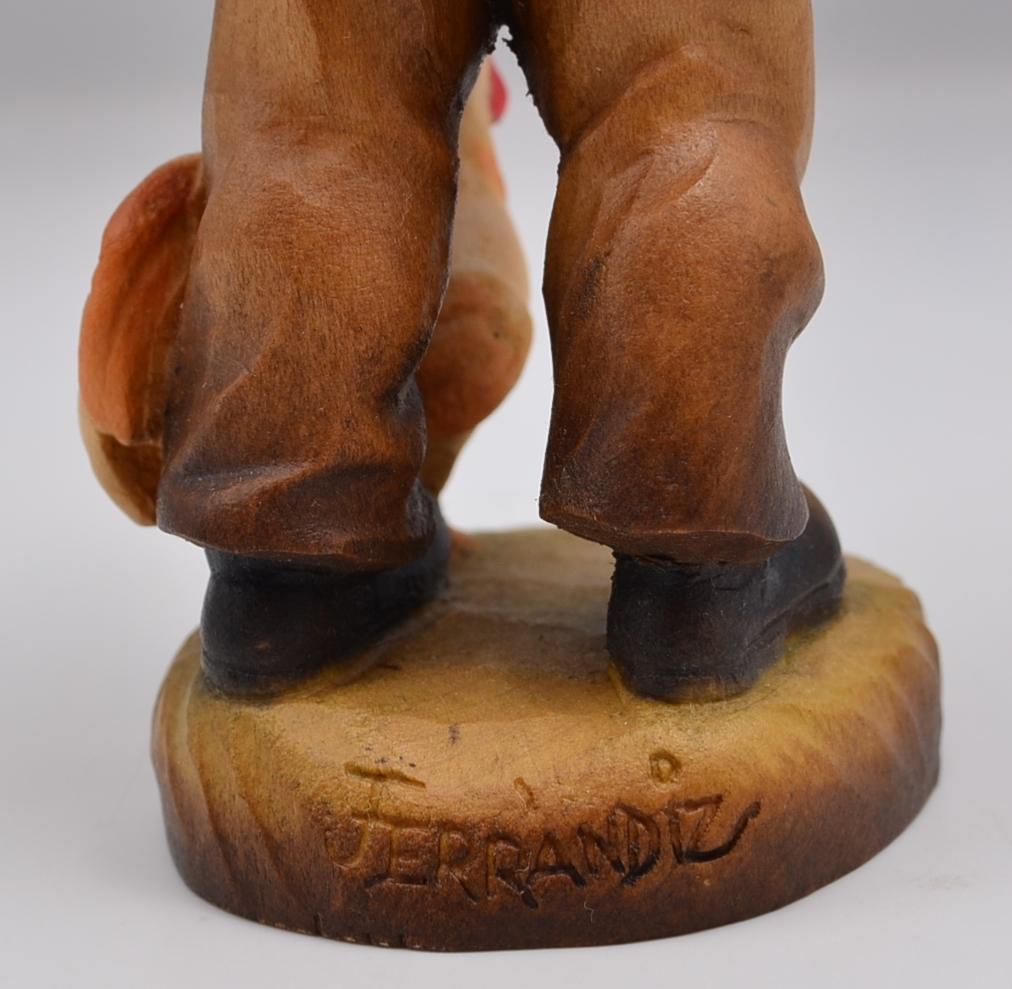 収穫　アンリ　ANRI　フェランディス　木彫り人形　イタリア　16ｃｍ　限定品