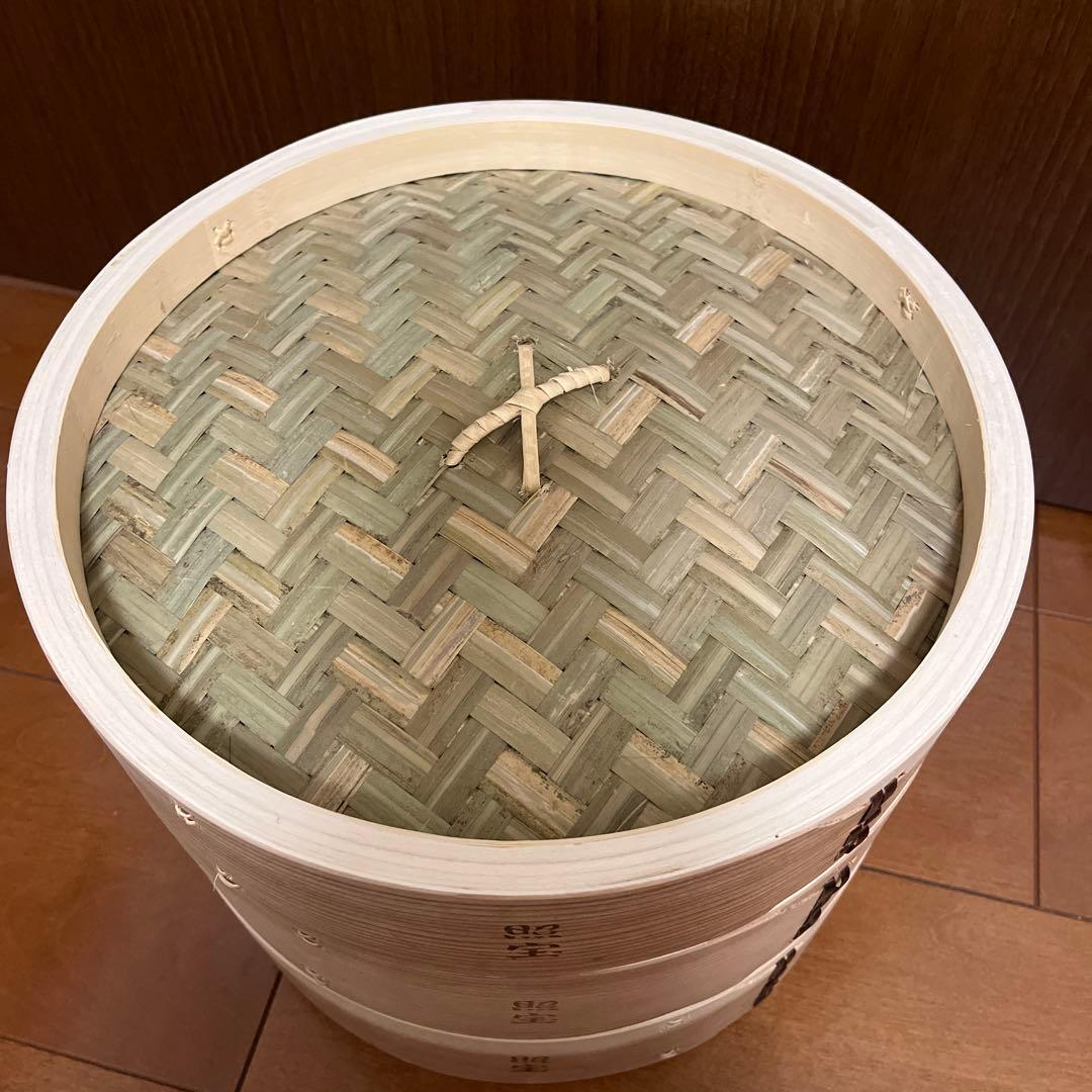 横浜中華街　調理器具　照宝　セイロ蒸し 30㎝　　杉上製せいろ