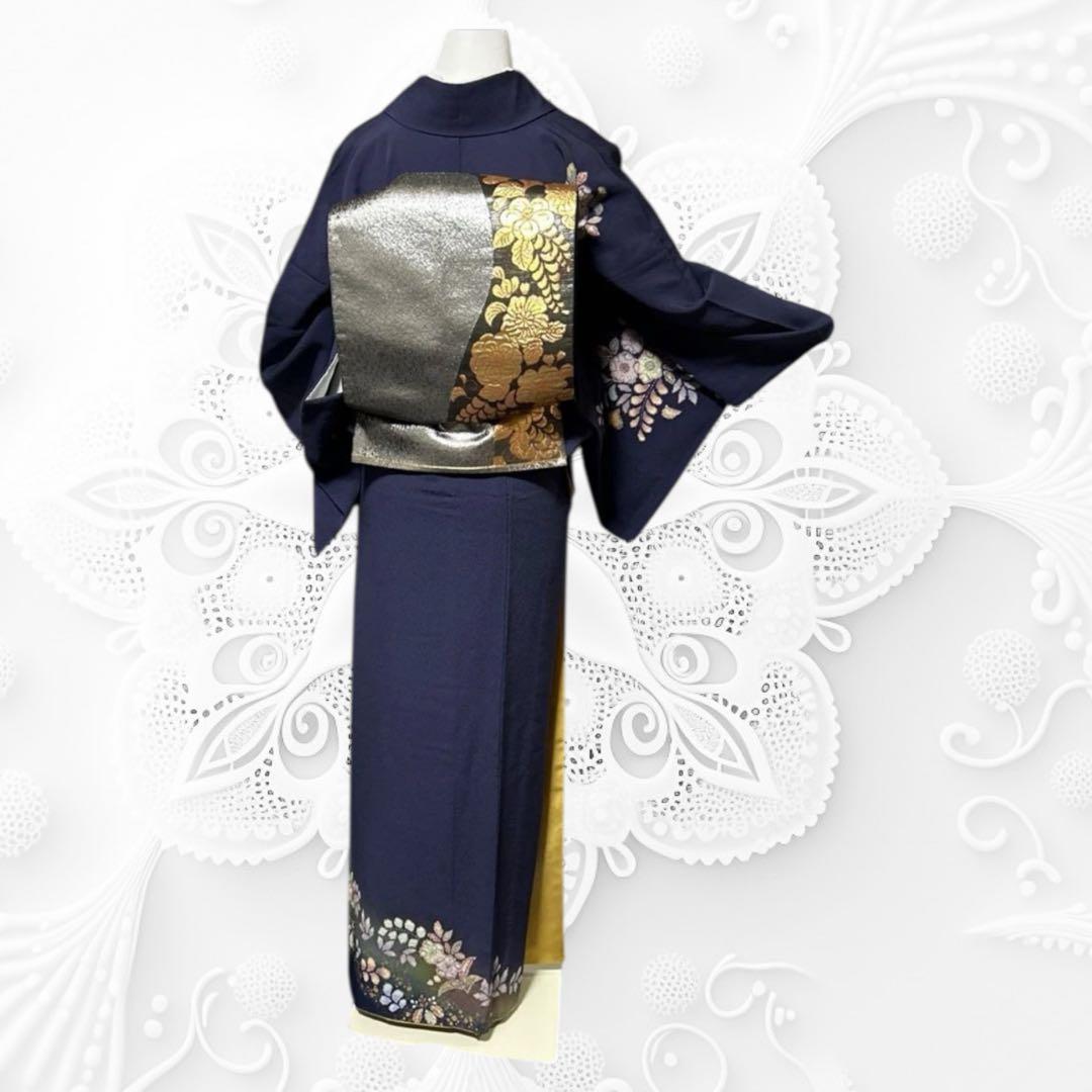 ま*ぉ様 新品　美品　袷　正絹　辻が花　翠山工房　訪問着　フルセット　西陣唐織袋