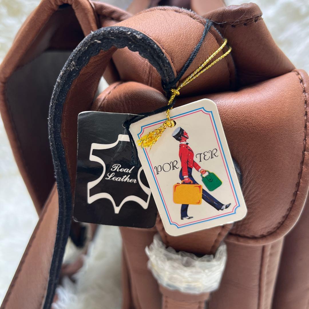 未使用　PORTER ポーター バロン ショルダー ビジネスバッグ 本革