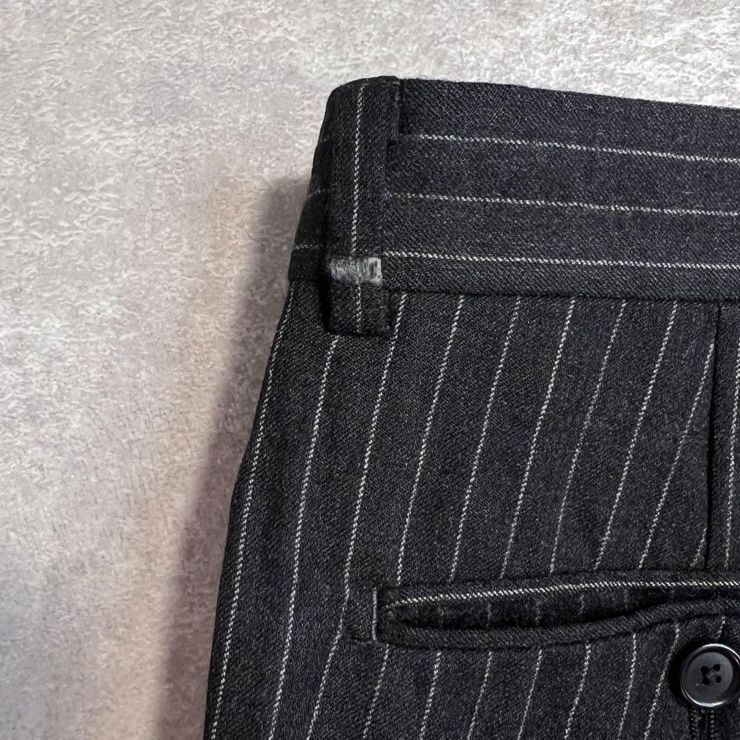 トゥモローランド カノニコウールフランネル ストライプスーツ チャコール 46