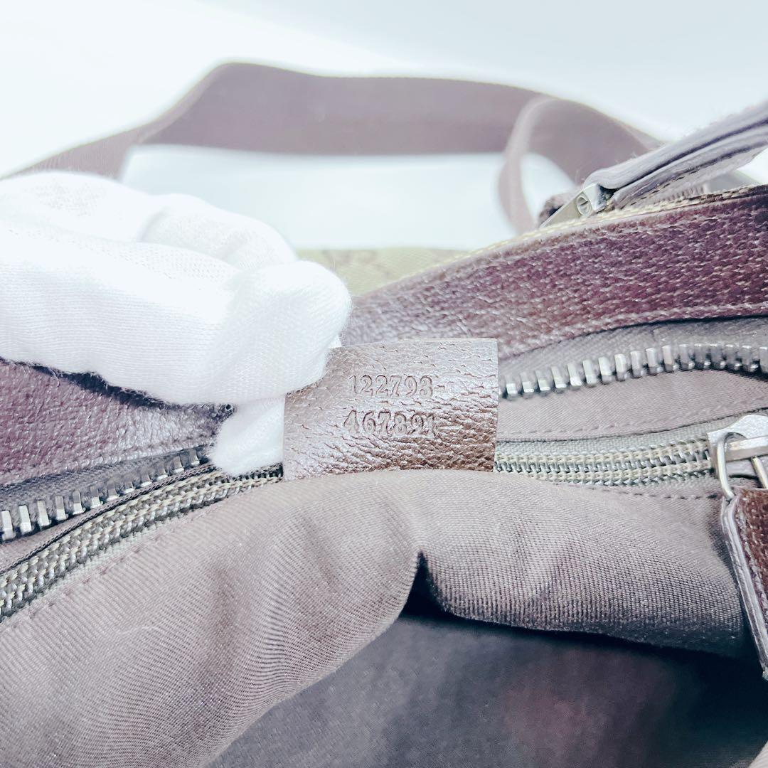 GUCCI GG柄キャンバス ショルダーバッグ ベージュ 122793