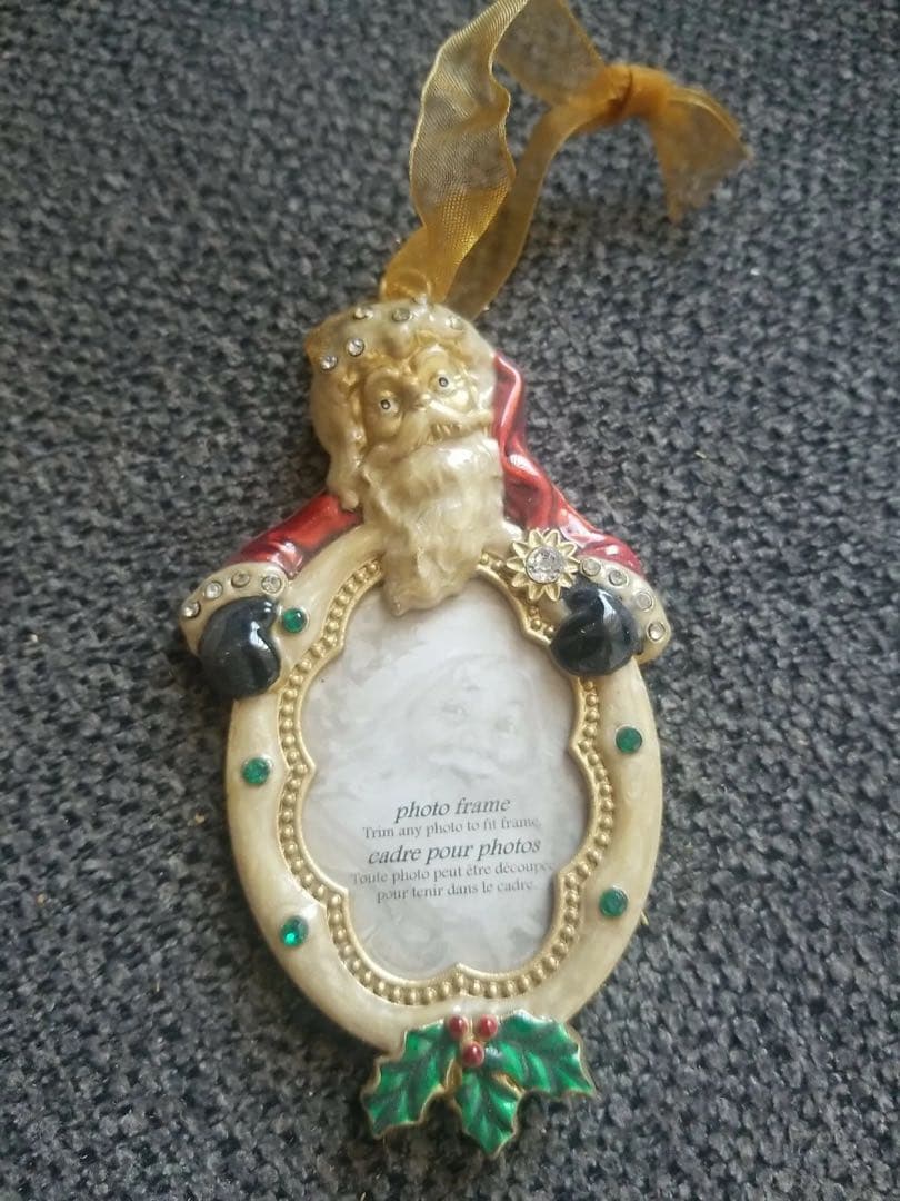 メタルフォトフレーム　ヴィンテージ　1990年代　クリスマスオーナメント