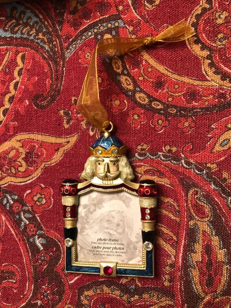 メタルフォトフレーム　ヴィンテージ　1990年代　クリスマスオーナメント