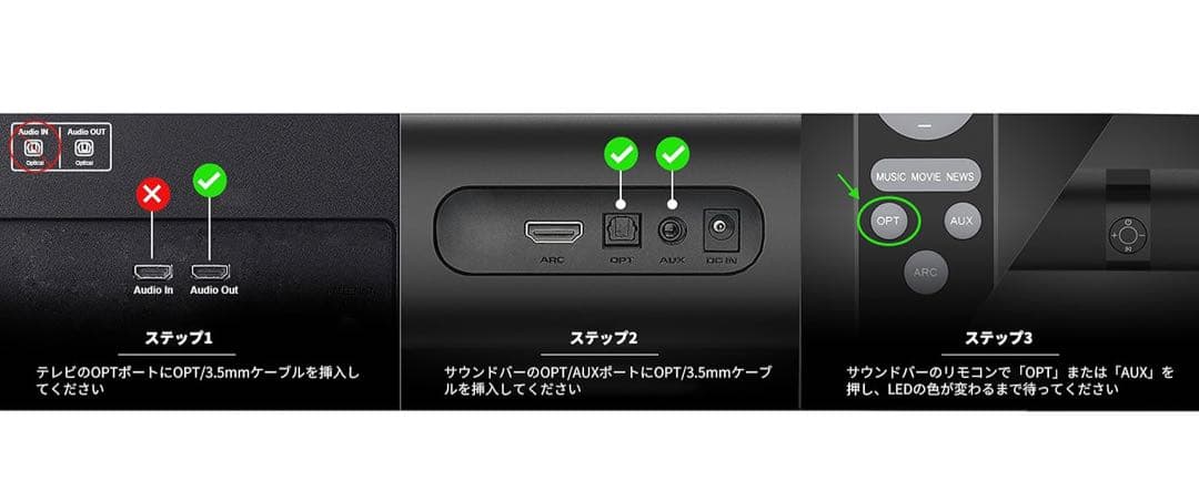 Bluetooth5.3 サウンドバー テレビ用 高音質 取り外し可能スピーカー