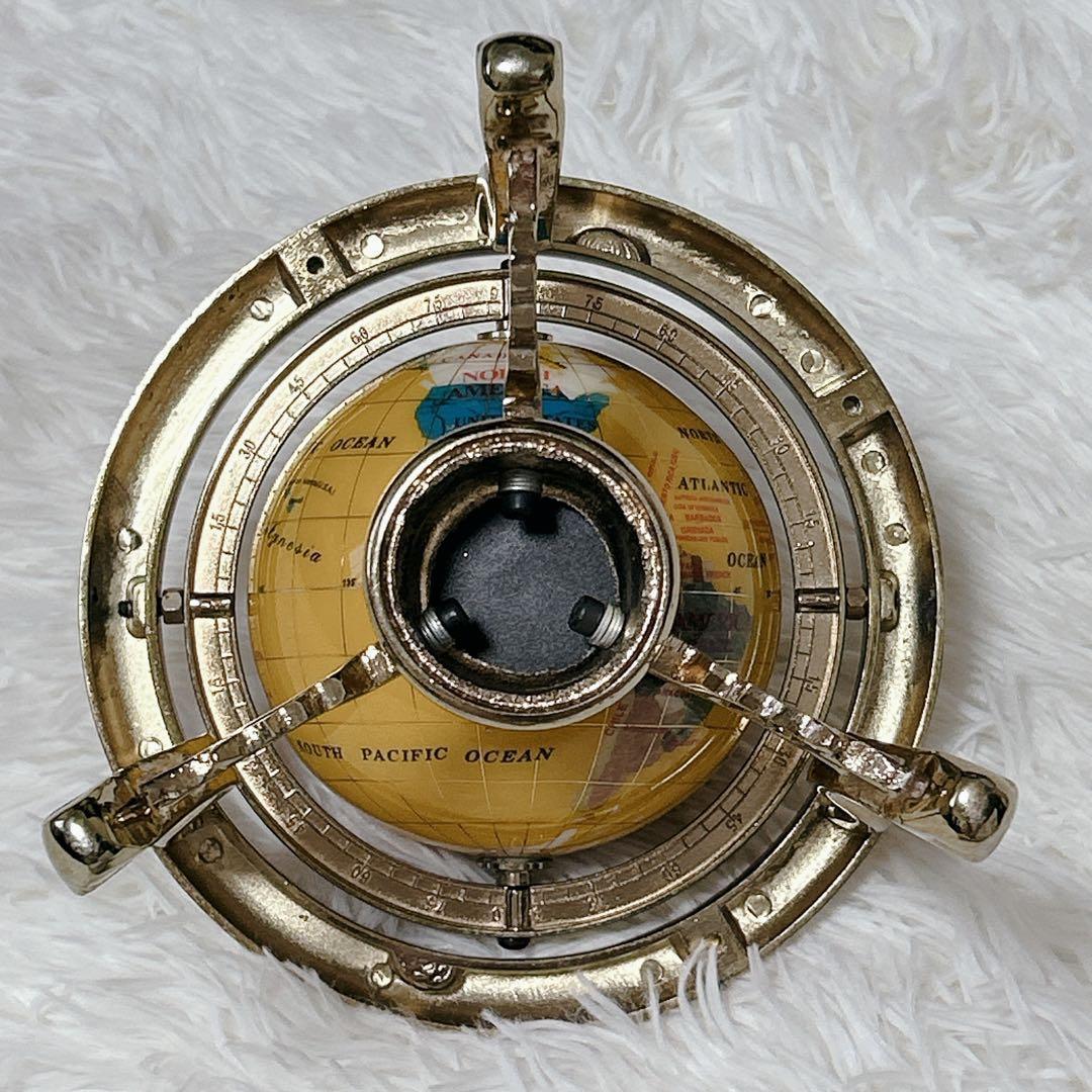 ✨希少✨ アンティーク地球儀 ゴールドスタンド 方位磁針付 猫脚 vendage