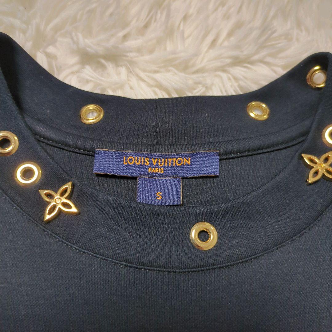 【入手困難・美品】ルイヴィトン☆サイドストラップTシャツ ゴールドモノグラム 黒