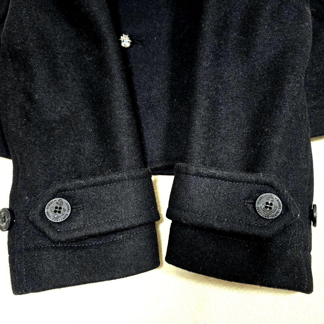 DIESEL ディーゼル ピーコート メタルボタン ウールコート ブラック L