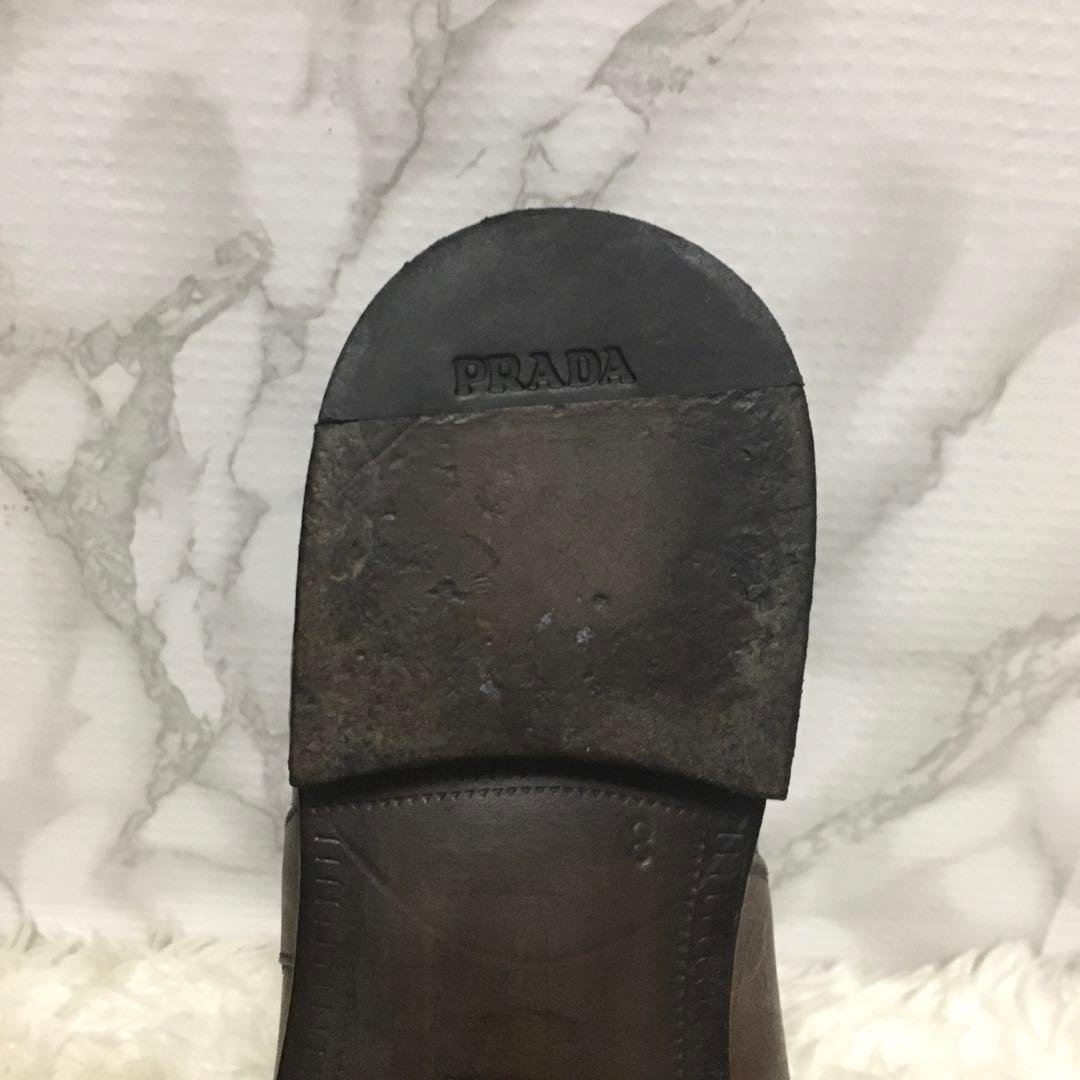 コ*イ様 美品　PRADA プラダ 本革　ダブルモンクストラップ シューズキーパ