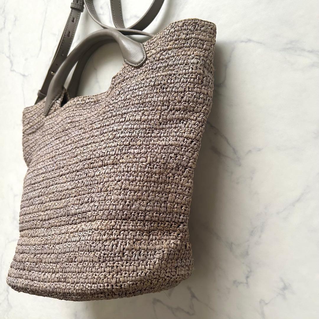 極美品✨ヘレンカミンスキー ラフィア トートバッグ CassiaS ショルダー付