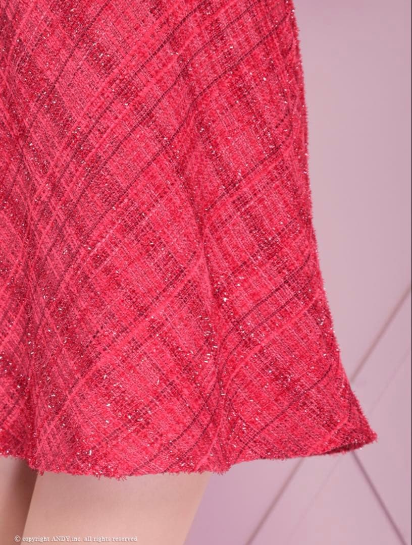 an ♡ キャバドレス ラメツイード Aライン