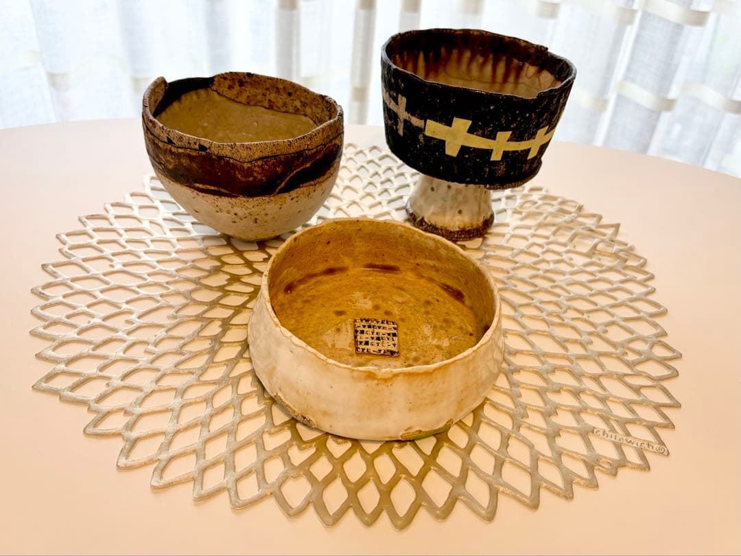 ❤︎期間限定8/5迄：大特価：大人気作家：中田篤さん❤︎ リバーシブル台皿　2個