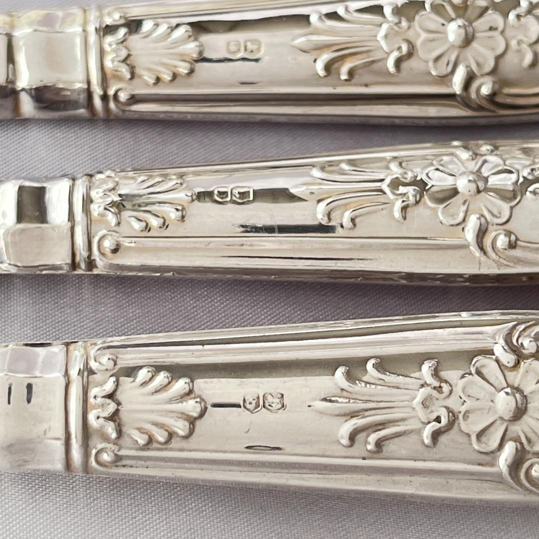 【Harrison Brothers】【純銀ハンドル】キングス　サーバーセット