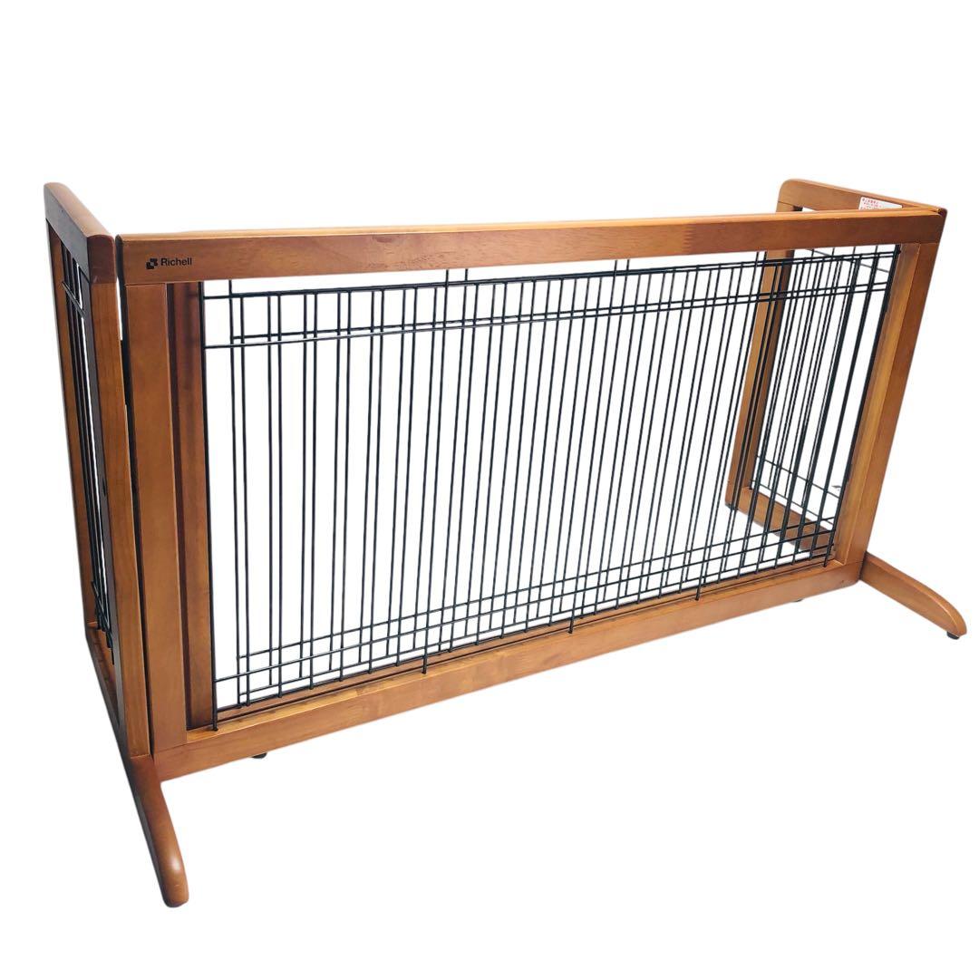 【美品!!】リッチェル 木製おくだけゲート ペットゲート ワイド ベビーゲート◎