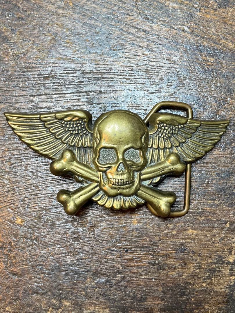 みらりん 　1979年　スカル　髑髏　ブラス　バックル　真鍮　ビンテージ