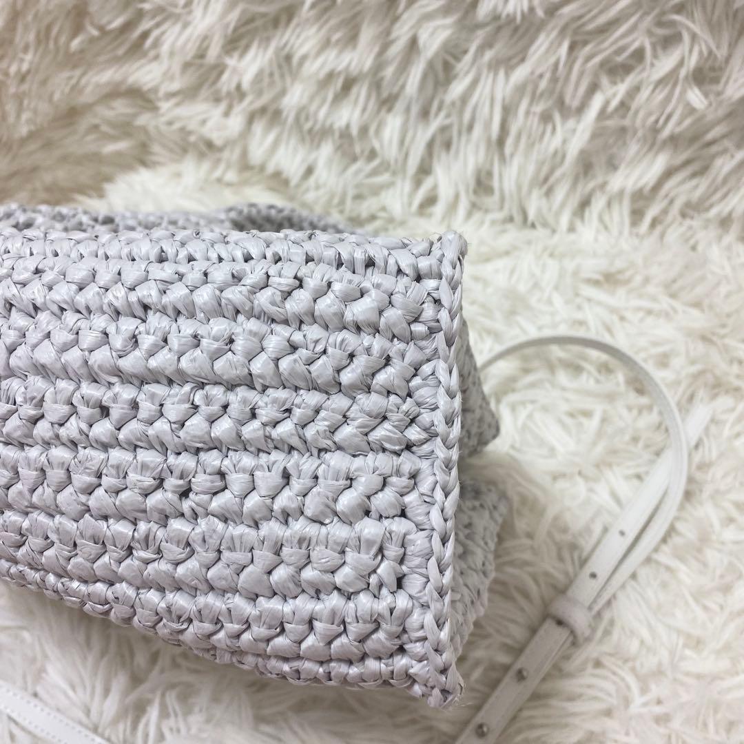 極美品✨FURFUR ラフィアロゴトートバッグ　限定カラー　ルミネ　2way