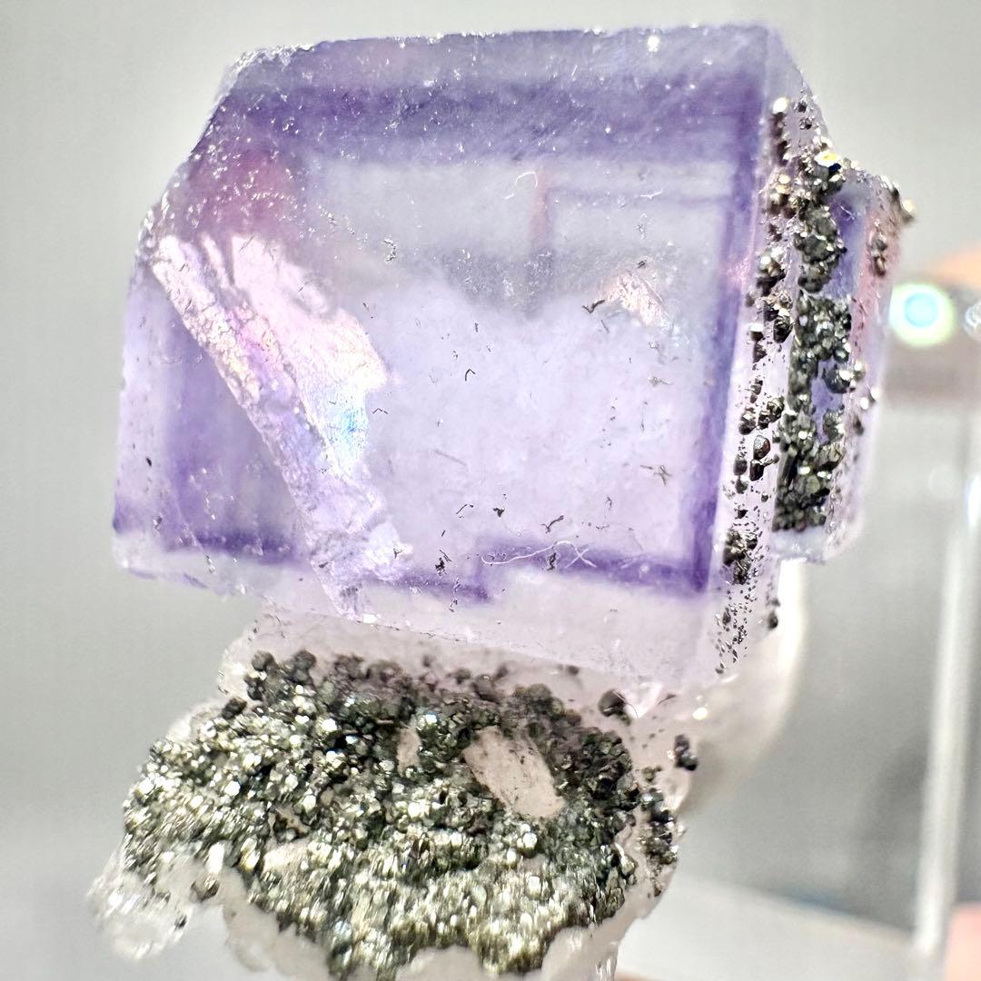 603 中国　ヤオガンシャン産　フローライト&パイライト&クォーツ