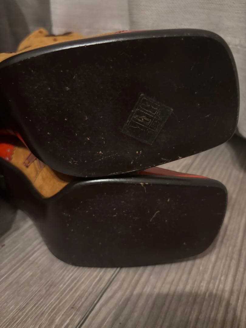 PRADA 1999年 ブーツカブトムシと落ち葉 24.5 プラダ