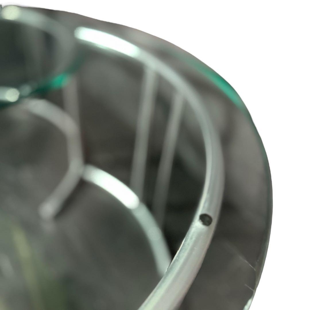 HR644 HUKLA 円形ガラスセンターテーブル　2個セット