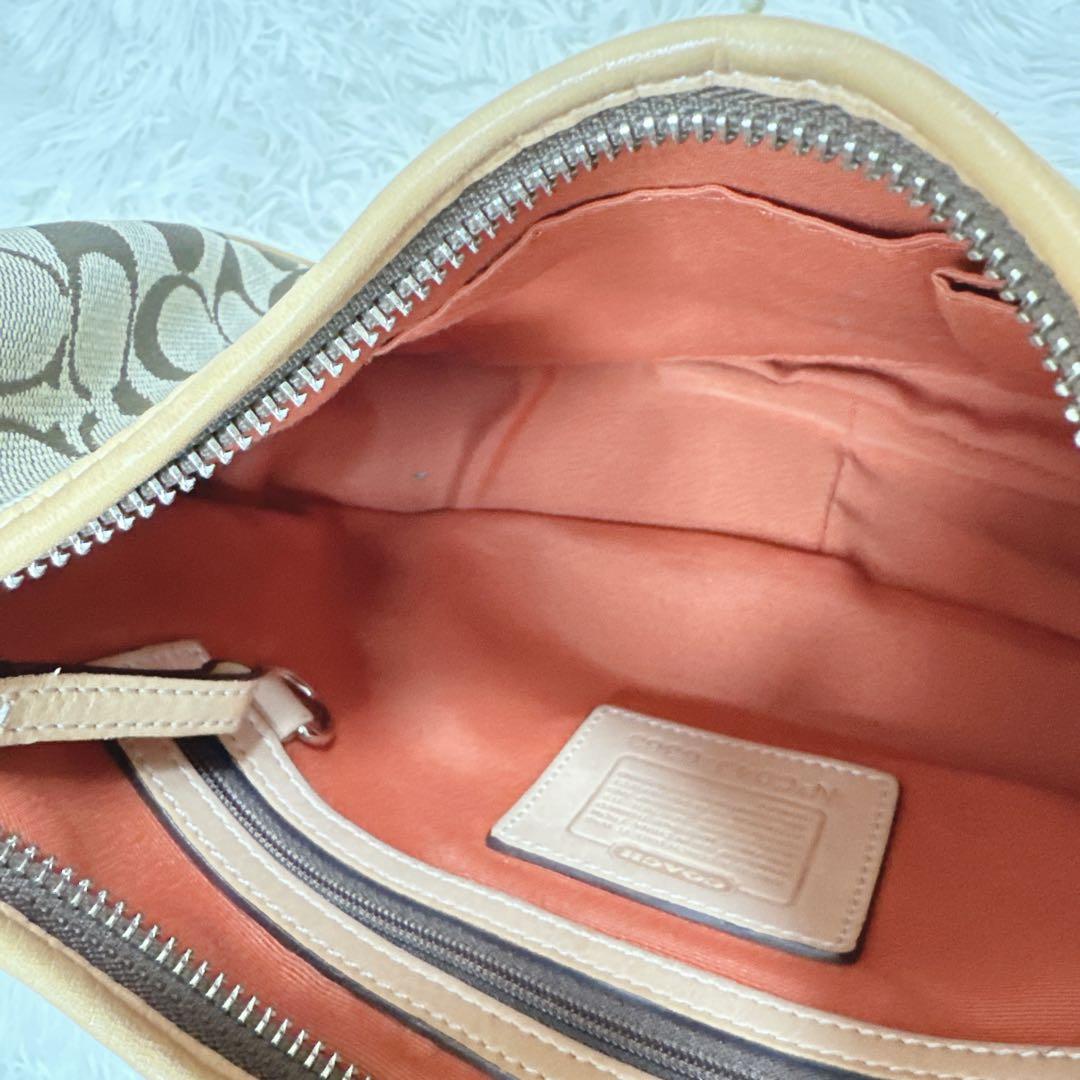 COACH シグネチャー ワンショルダーバッグ ホーボー ブラウン Y2K三日月