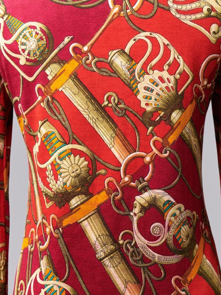 【SIZE:38】HERMES カシミヤシルク混 長袖シャツ