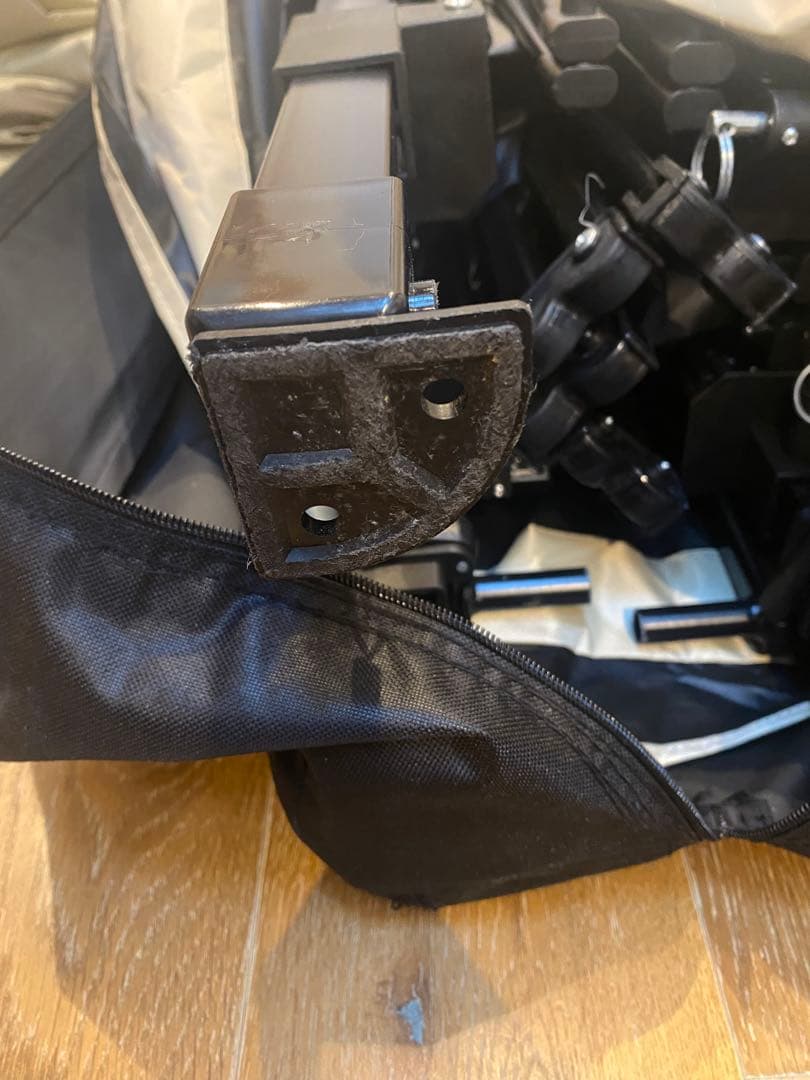 オーニングタープテント 3m サンドベージュ シート4枚/補強フレーム付き 美品