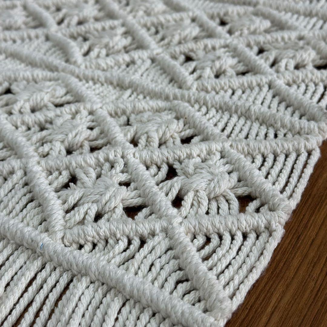 【訳あり】バリ島マクラメテーブルランナー約175cm 通常27,500円が