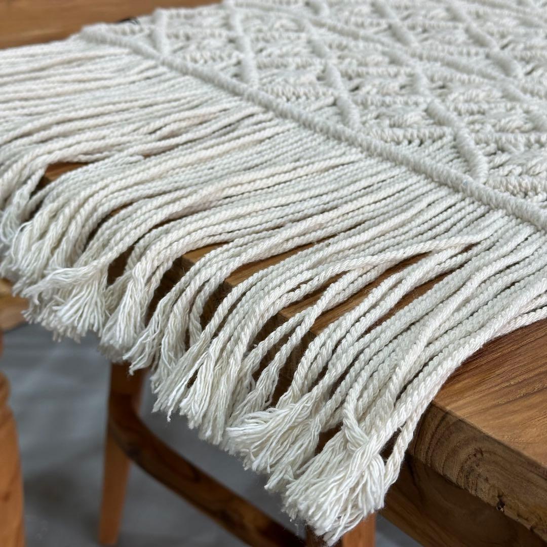 【訳あり】バリ島マクラメテーブルランナー約175cm 通常27,500円が