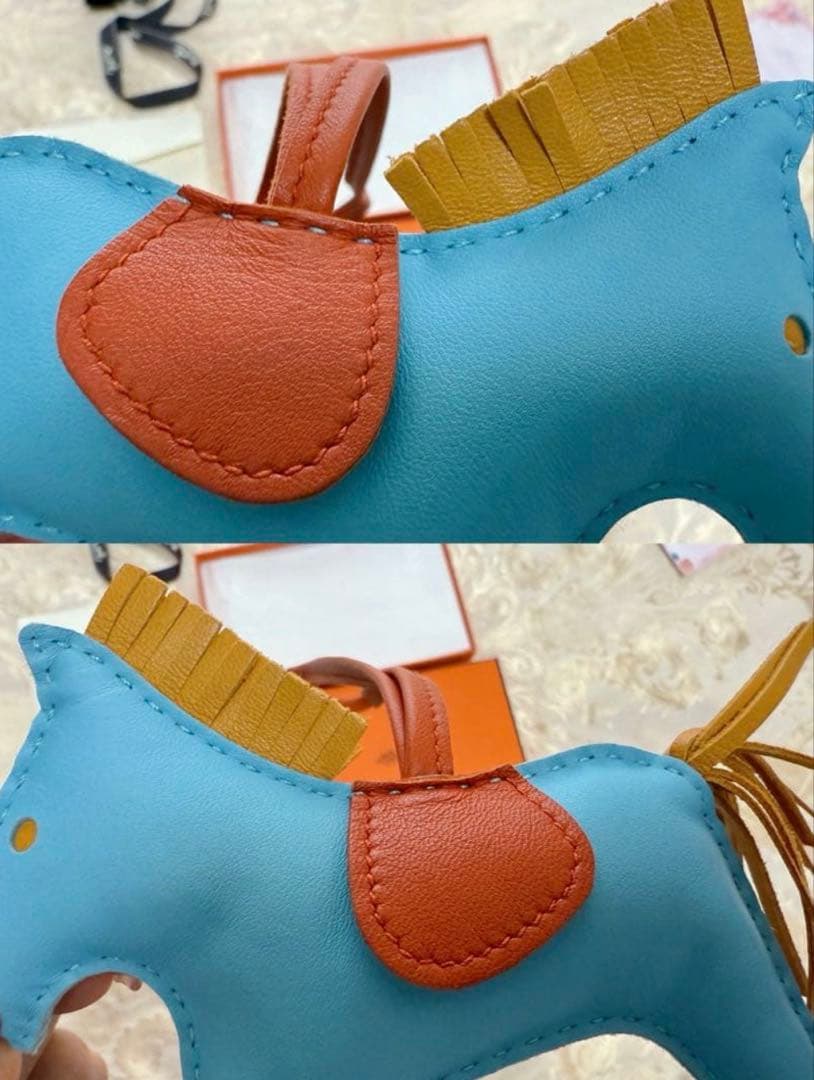 ⭐️未使用近い⭐️ エルメス ロデオ MM セレステ カーネリアン ブトンドール