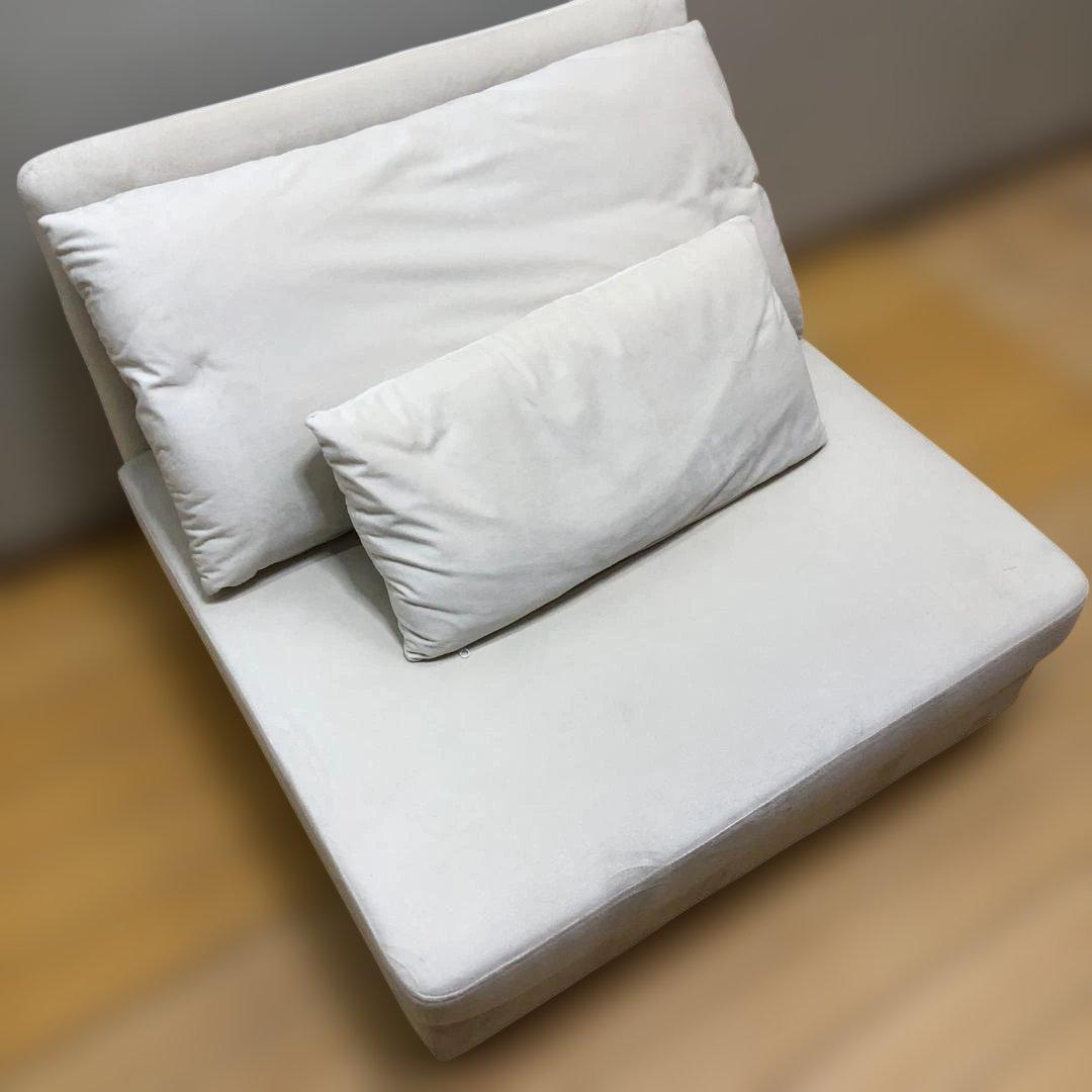 送料無料 美品 イーナ Ehre 一人掛けソファ スエード調 51113