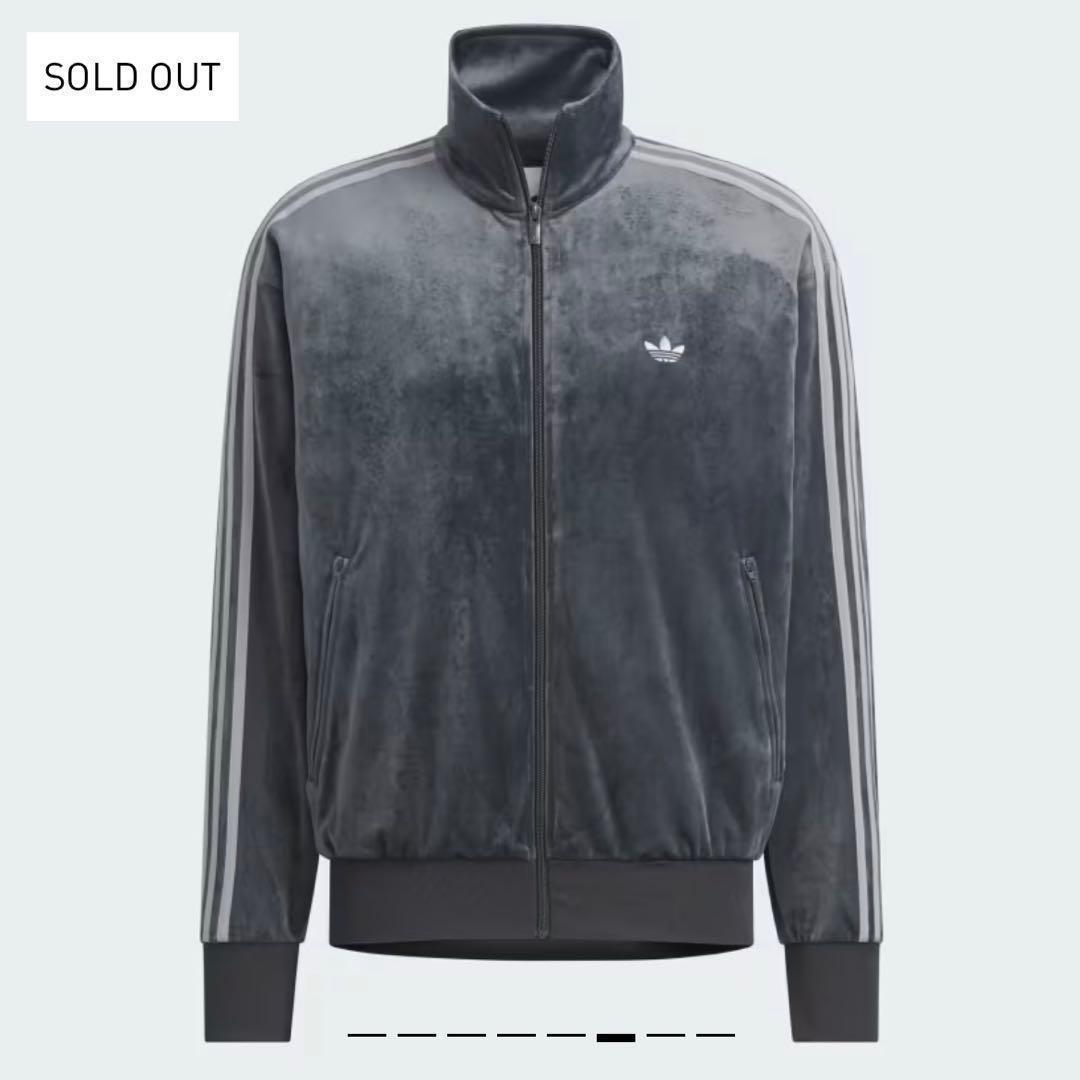 週末限定価格◆ 完売品 アディダス トラックトップ ベロア ダークグレー 2XL