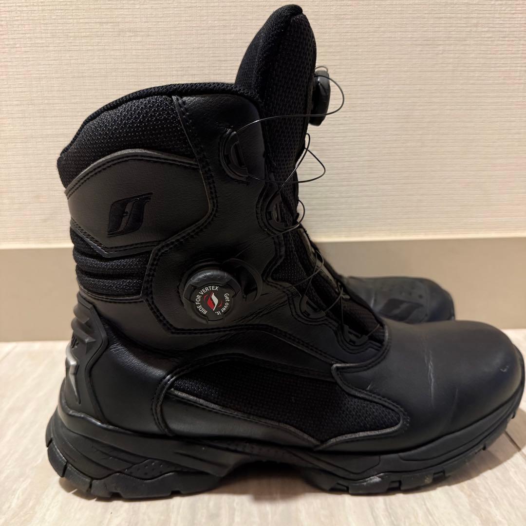 美品　フラッグシップ　ライディングブーツ　BOA 簡単脱着　黒　レザー　28cm