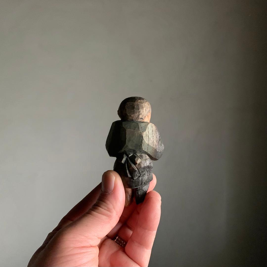 戦火にあった？ 農民人形 木端人形 農民美術 古道具 アンティーク