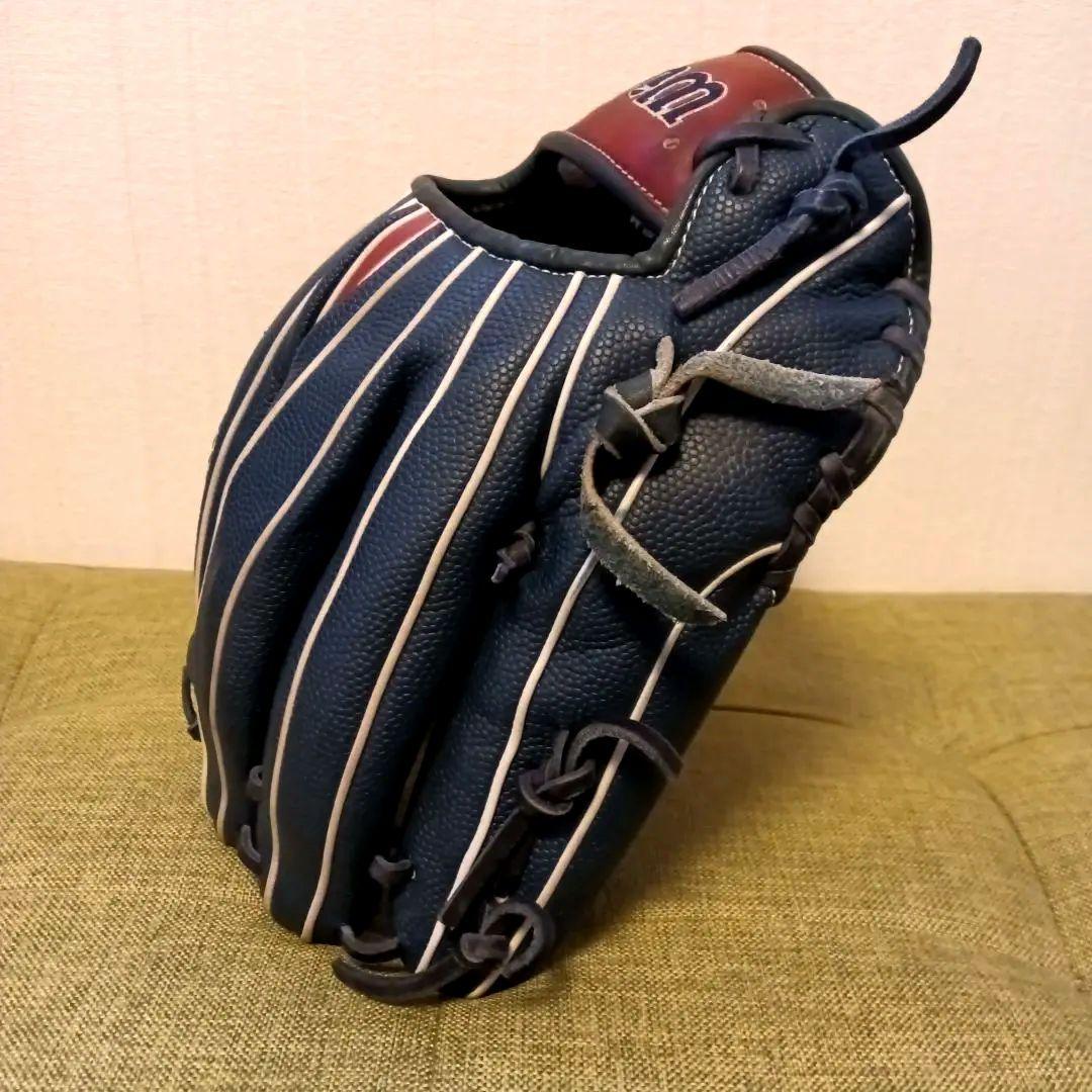 ■美品 湯もみ型付■ウィルソン DUAL オールラウンド グローブ 軟式グラブ