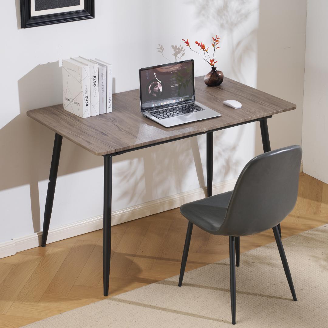 タイムセール！伸長式ダイニングテーブル　120~160cm伸縮可能　GREY