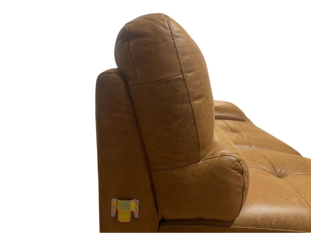 ◯②【極美品】RELAX FORM コーナーソファ レザーテックス キャメル