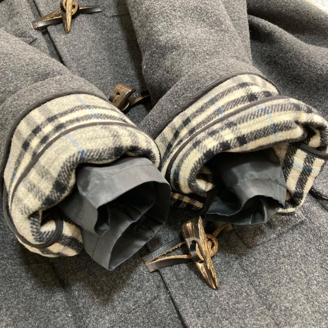 15951✨美品✨バーバリーロンドン ダッフルコート ブルーノバチェック グレー