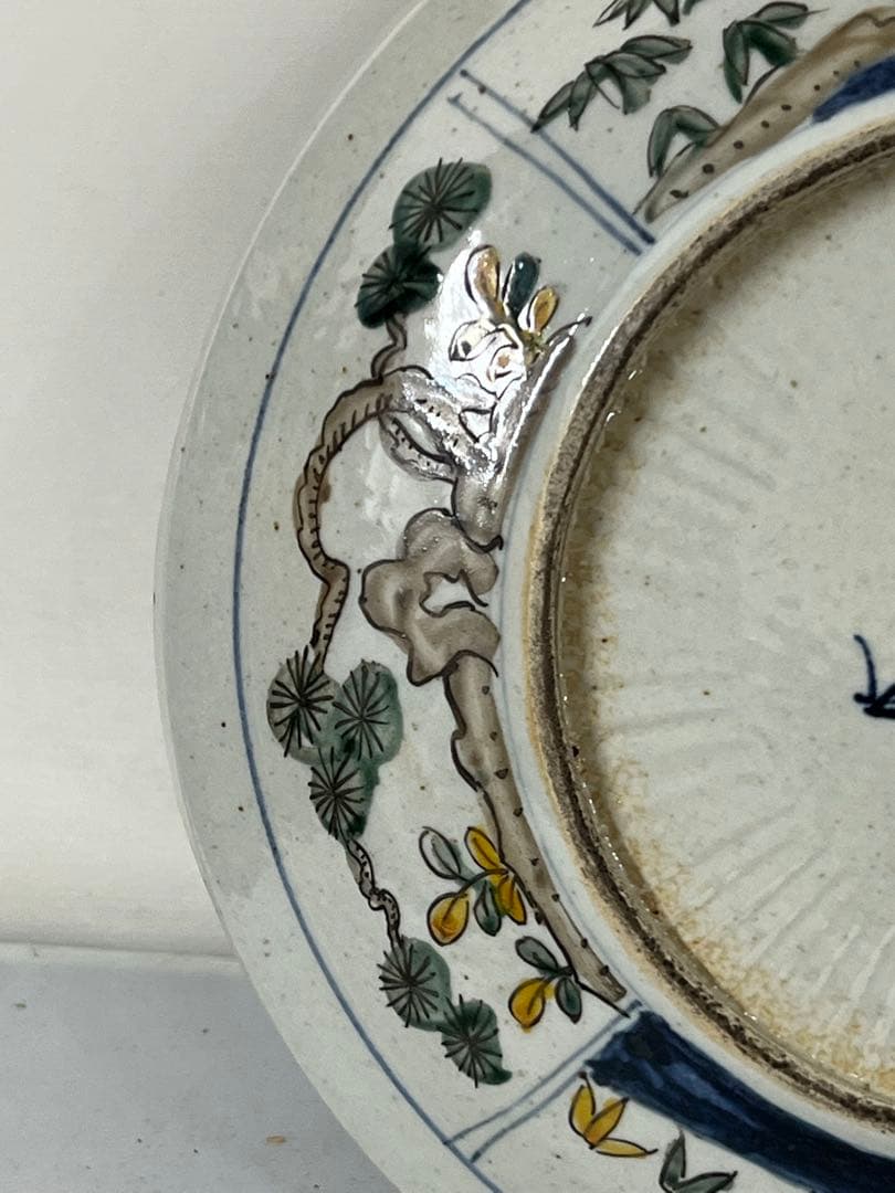 中国古美術　清時代釉裏紅龍文皿【天啟年製】在銘　F55-0