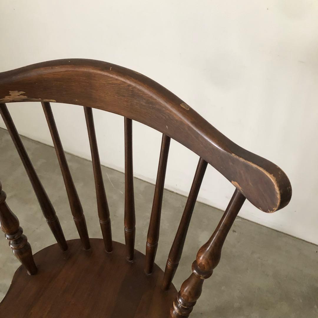 レトロ　アンティーク　古家具　キツツキ　柏木工　飛騨産業　ウィンザーチェア　椅子