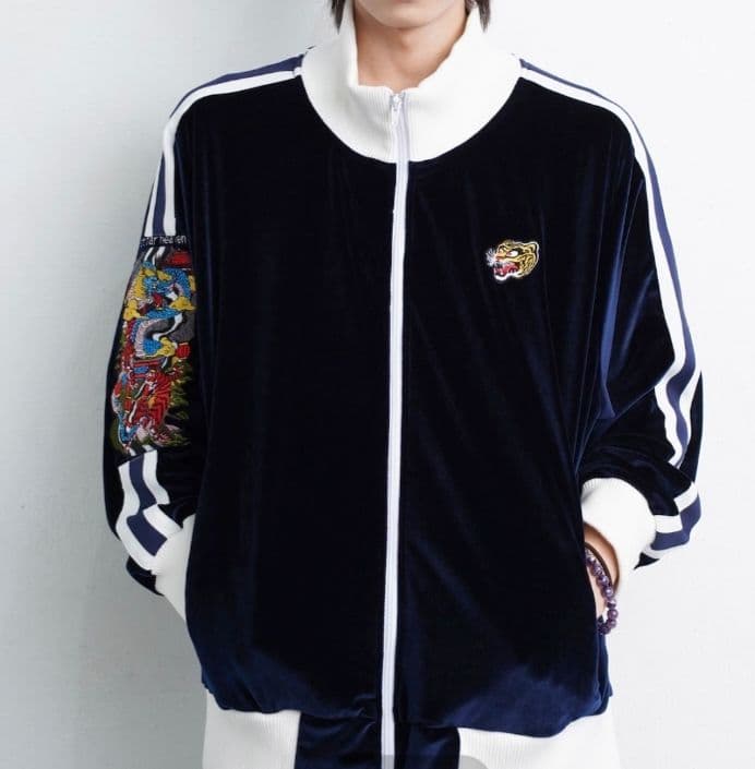 チュウカタベタイ Velor drg track jacket