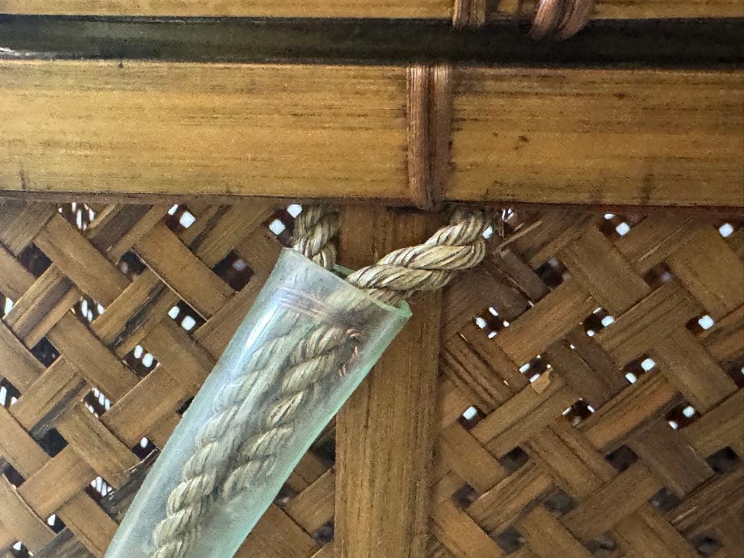 ヴィンテージ 民藝 竹細工 竹籠 バスケット 籠 行商 ハンドル 工芸品