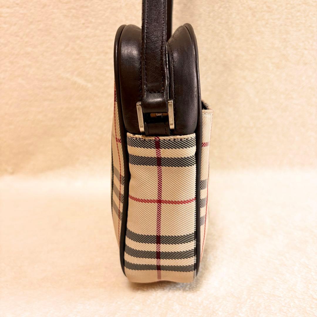 BURBERRY ノバチェック柄 ショルダーバッグ キャンバス/ レザー