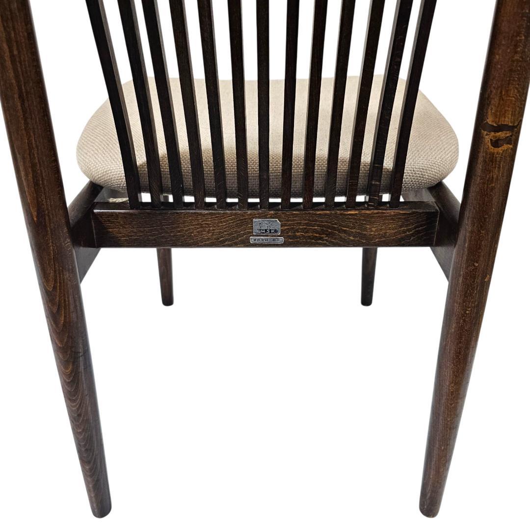 希少 旧ロゴ 飛騨産業 ダイニングチェア① スピンドルバック オールドキツツキ