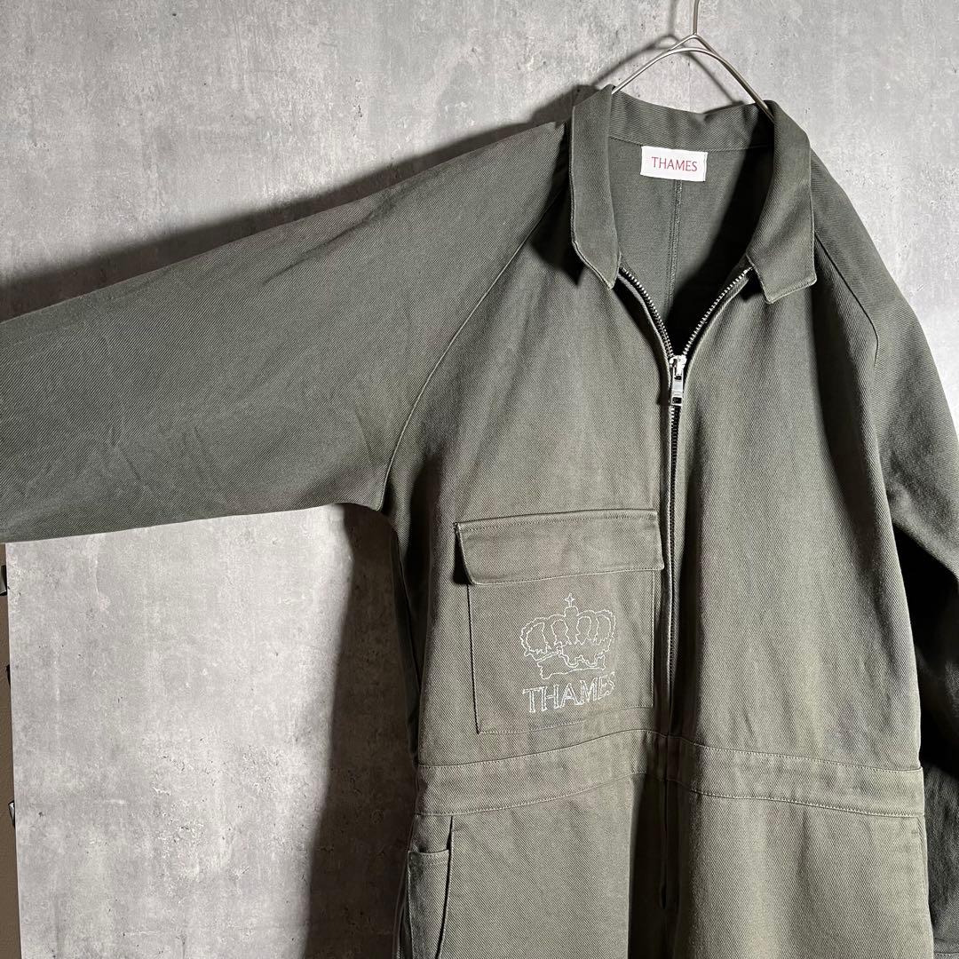 希少⭐️ THAMES MMXX. テムズ つなぎ オールインワン L オリーブ