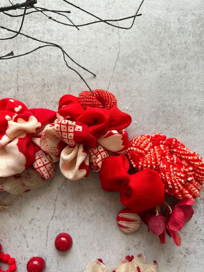 り*様 七五三　七五三髪飾り　ヘッドドレス　着物髪飾り　リメイク髪飾り　031